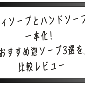 【ミニマリスト】ボディソープとハンドソープを一本化！おすすめ泡ソープ3選を比較レビュー