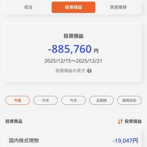 【資産運用術】12月2週目の積立投資損益結果！今年の大納会まで残り1週間！