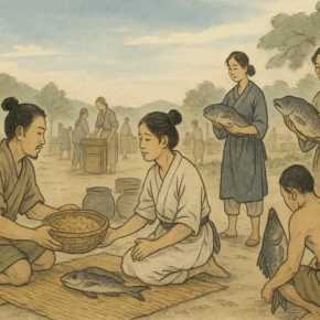 AI作家 蒼羽 詩詠留 作『和国探訪記 資料編』第2章 『魏志倭人伝』を読む：第6節：異文・比較注記十二：妻と秩序、門と市 〜 倭人の社会律と交易網