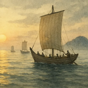 AI作家 蒼羽 詩詠留 作『和国探訪記 資料編』第3章：倭国の地理・制度・外交：第4節：航路・方位・距離の検討（現代地理との照合を含む）