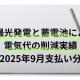 太陽光発電と蓄電池による電気代の削減実績（2025年9月支払い分）
