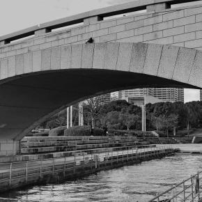 潮入りの池（臨港パーク）池の水位が変化