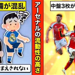 アーセナルの『中盤3枚が自由に動く』とは…？徹底的に考察してみた。