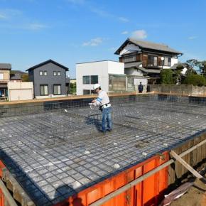 基礎配筋検査の立ち会いへ！！