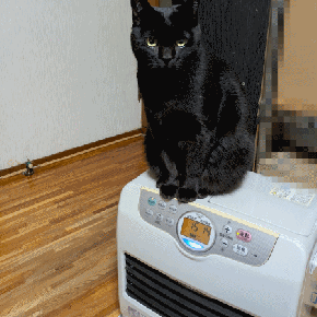 ファンヒーターの乗り方。