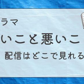 ドラマ『良いこと悪いこと』配信はどこで見れる？