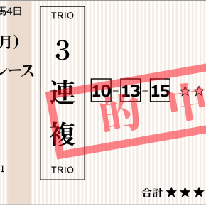 【三連複的中】 東京大賞典 G1