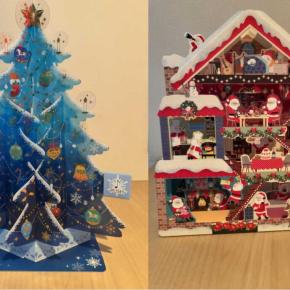 組立式クリスマスカード。音にあわせて光るミニツリー！ワクワク感が最高！！