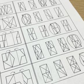 【はまキッズ年長V】折り重なり図形