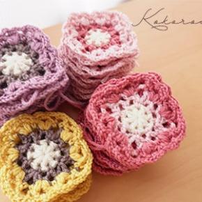 モチーフ編みのひざ掛け進捗、Bモチーフも全て出来上がりました