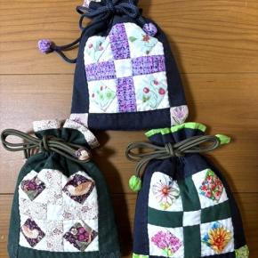 生徒さんの巾着とヘキサゴン