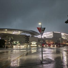 パワー全開なのに 雷で試合中止！