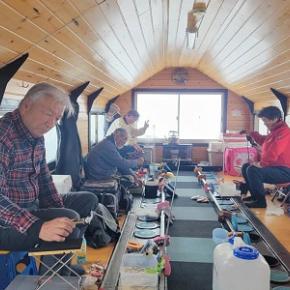 風来坊の桧原湖ワカサギ釣り！ワカサギ釣り大好き仲間お誕生日おめでとう♪