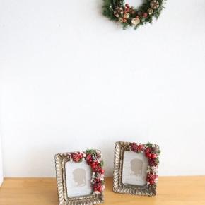 クリスマスデコレーションフォトフレーム、ハリネズミのクリスマスアレンジ新登場！