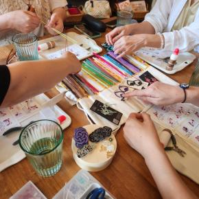 水引アクセサリーのワークショップ