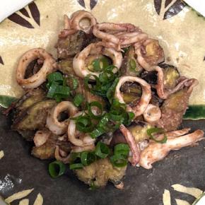 イカと茄子の味噌バター炒め