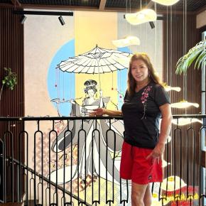 マクタン島の開発されたニュータウンと未開発地域