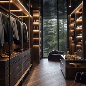 ウォルナットで脇役と化したクローゼット