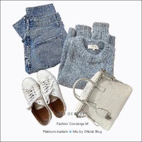 シーズンレスで楽しめるブルーニットコーデ＠アラカン