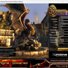 Heaven Benchmark：3D RPG風ベンチマークツール