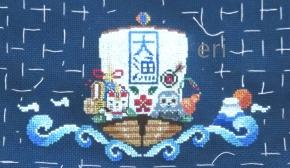 クロスステッチpart2 大漁旗 大波