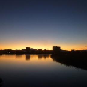 今朝の6時の東の空です。