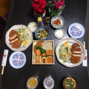 母娘差し向かいクリスマスディナー