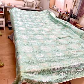 大きなソファのカバー★厚地シルクで作ったよ★インテリア雑貨のご依頼