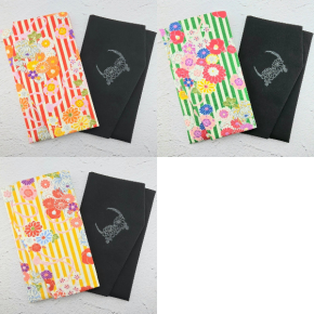 【minne色違い】慶弔ふくさ2枚セット、消しゴムはんこで名入れします