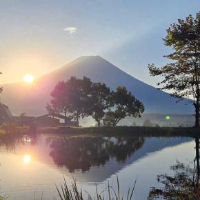 4カ月ぶりのふもとっぱら。綺麗な日の出が見れた♪