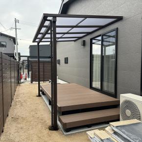 防府市 新築外構 ♪ お庭にテラス屋根＆ウッドデッキ S-STYLE GARDEN