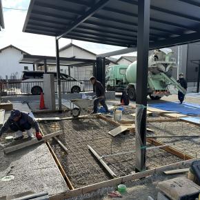 防府市 新築外構 ♪ 待ちに待った コンクリート打設 S-STYLE GARDEN