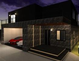 外部駐車場3台、ガラス張りビルトインガレージ2台、40帖のLDKには大型のTOYOキッチン。高級