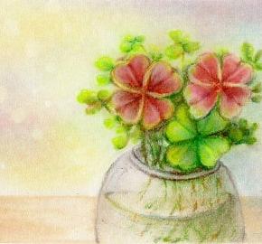 四つ葉のクローバー 2時間で出来るアート
