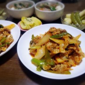 【家ごはん/献立】 韓国料理2日分 * 豚キムチと干し鱈のスープ* Cook Do KOREA プルコギ