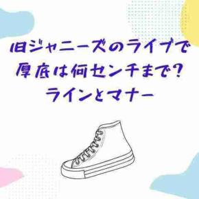 旧ジャニーズのライブで厚底は何センチまで？ラインとマナー