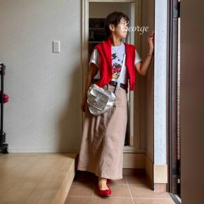 20250905 ミッキーTシャツでリンクコーデ