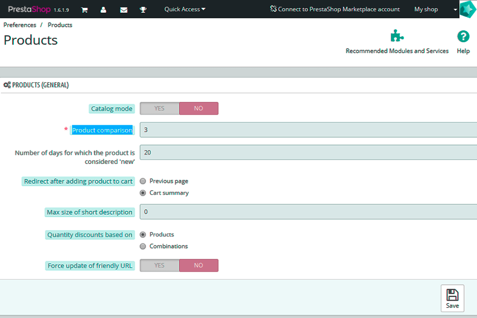 prestashop ecommerce platforms interface