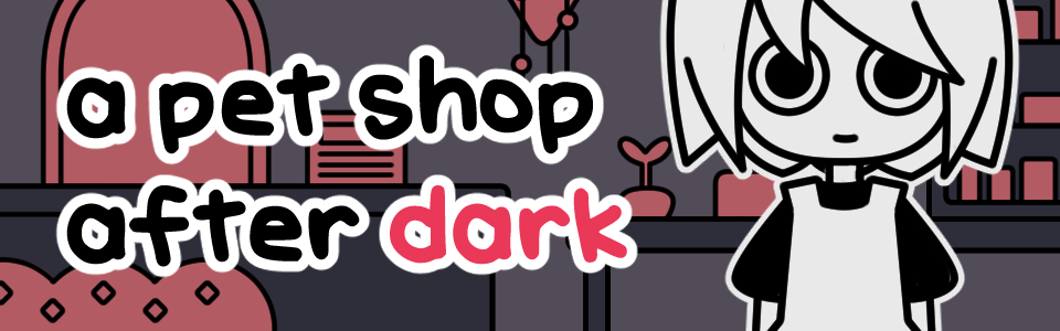 a pet shop after dark