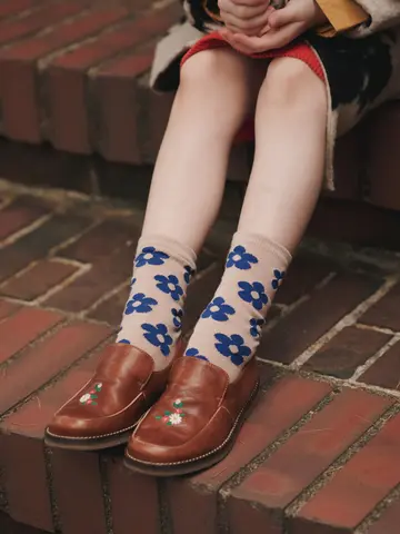 キッズ フラワーソックス19～21cm