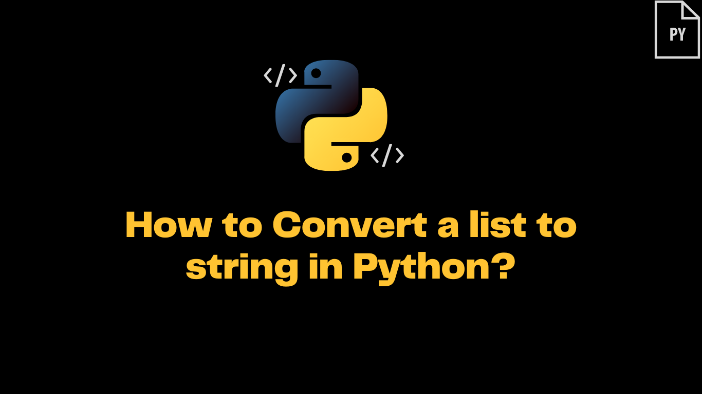 Convert a list to string in Python