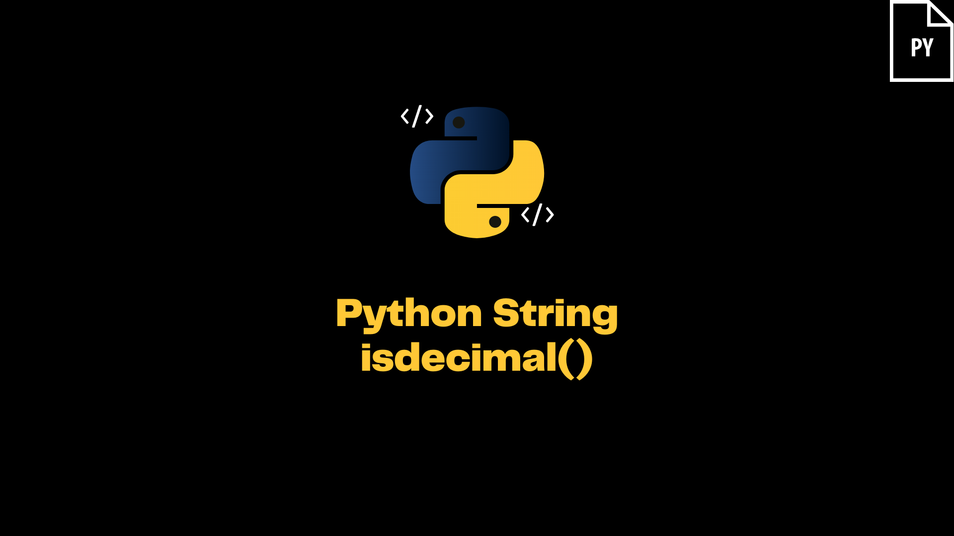 Python String isdecimal()