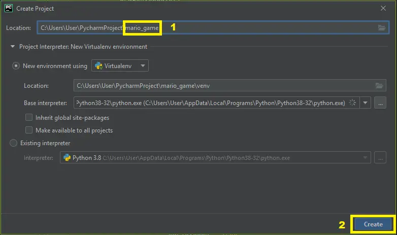 Mario Game Program In Python Project Name