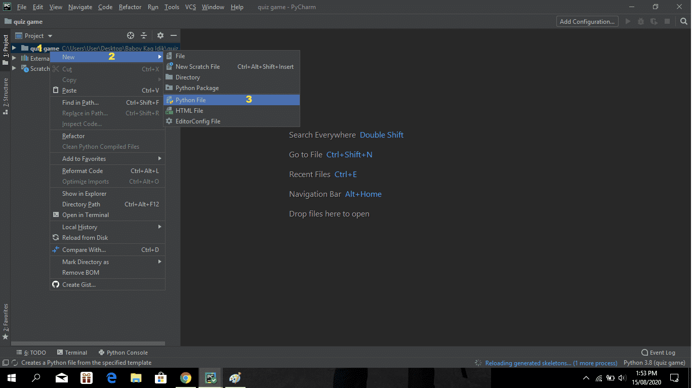 Quiz Application In Python File