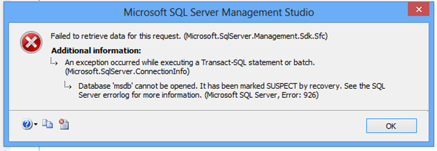 Microsoft SQL Server Error 926