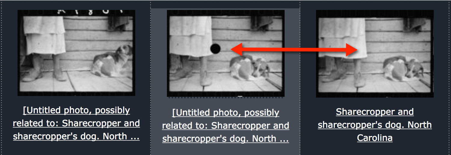 An example of the grid view with multiple photos from the same roll.