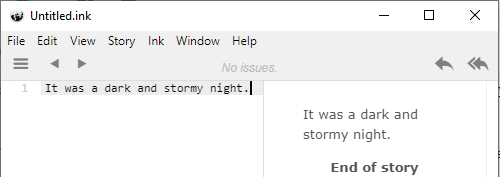Inklewriter screenshot