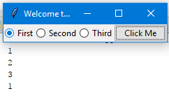Python GUI examples get radio button value