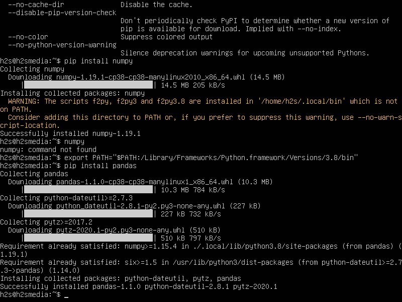 Ubuntu 20.04 install python packages using pip
