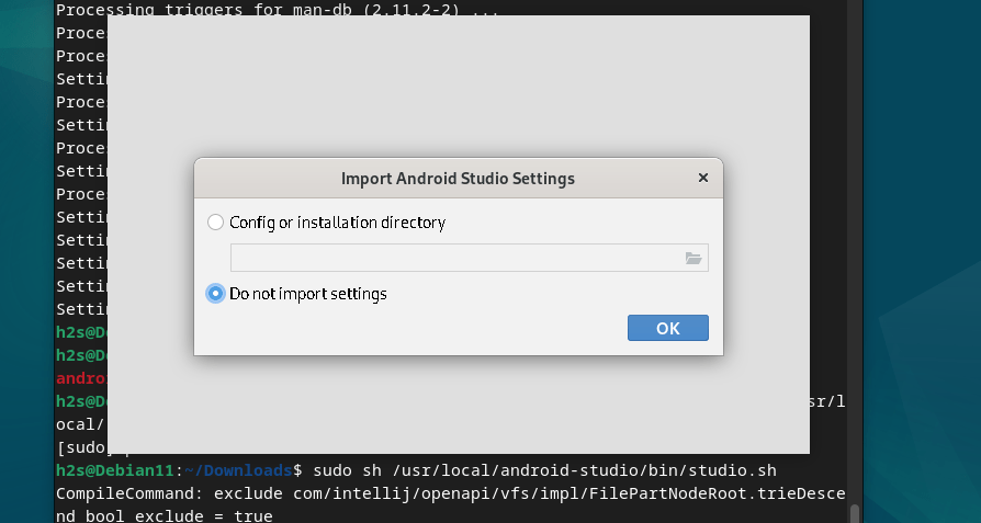 Start the bash script